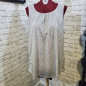 New York Laundry Gray Sleeveless Top Scoop Neck Size 2X.